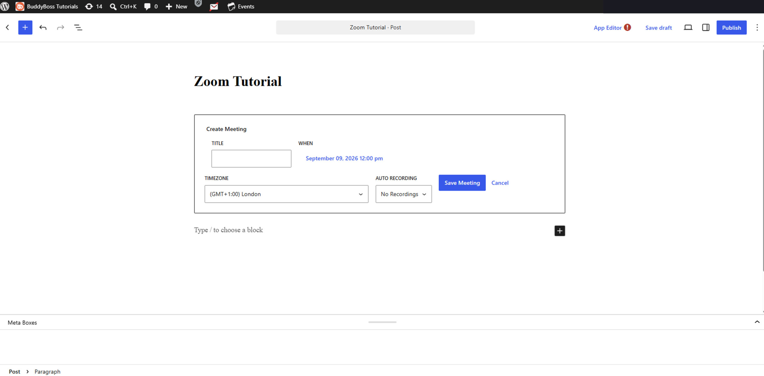 Zoom 15 | BuddyBoss Zoom Meetings and Webinars in BuddyBoss