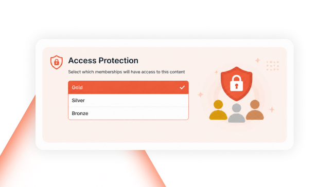 Restrict access setting making a page visible only to members on a chosen plan