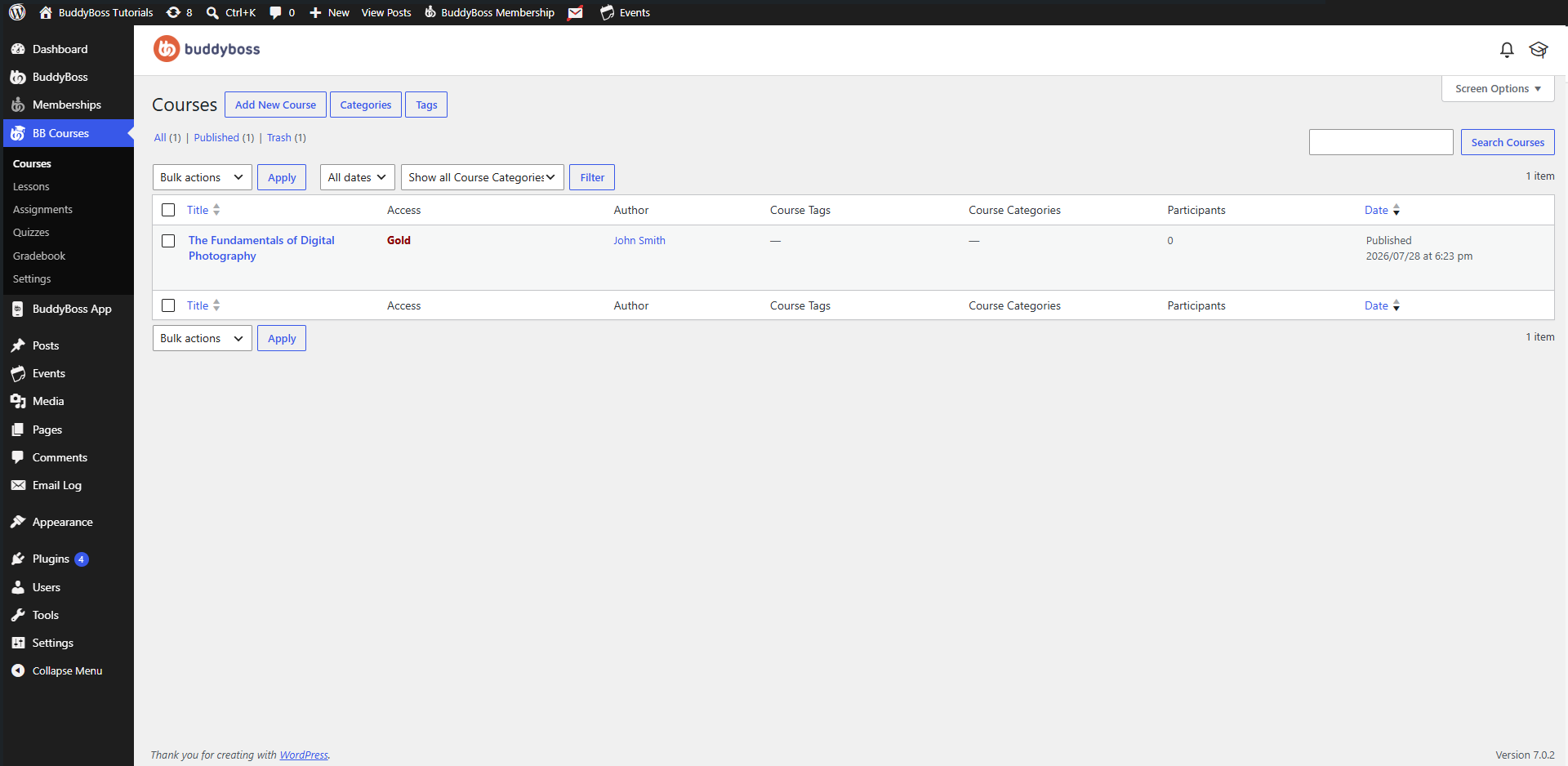 Create and Manage BuddyBoss Courses