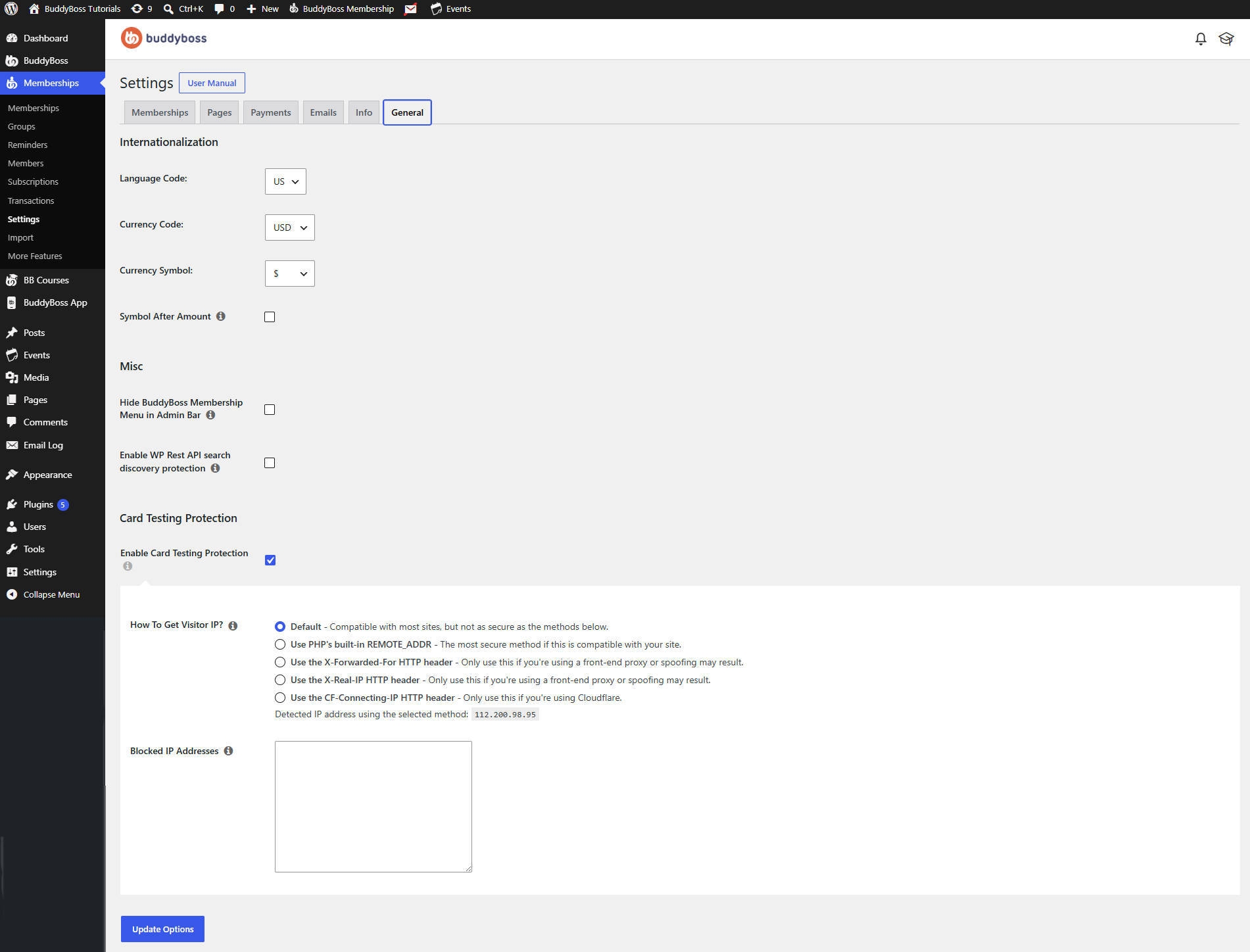 BuddyBoss Membership General Settings