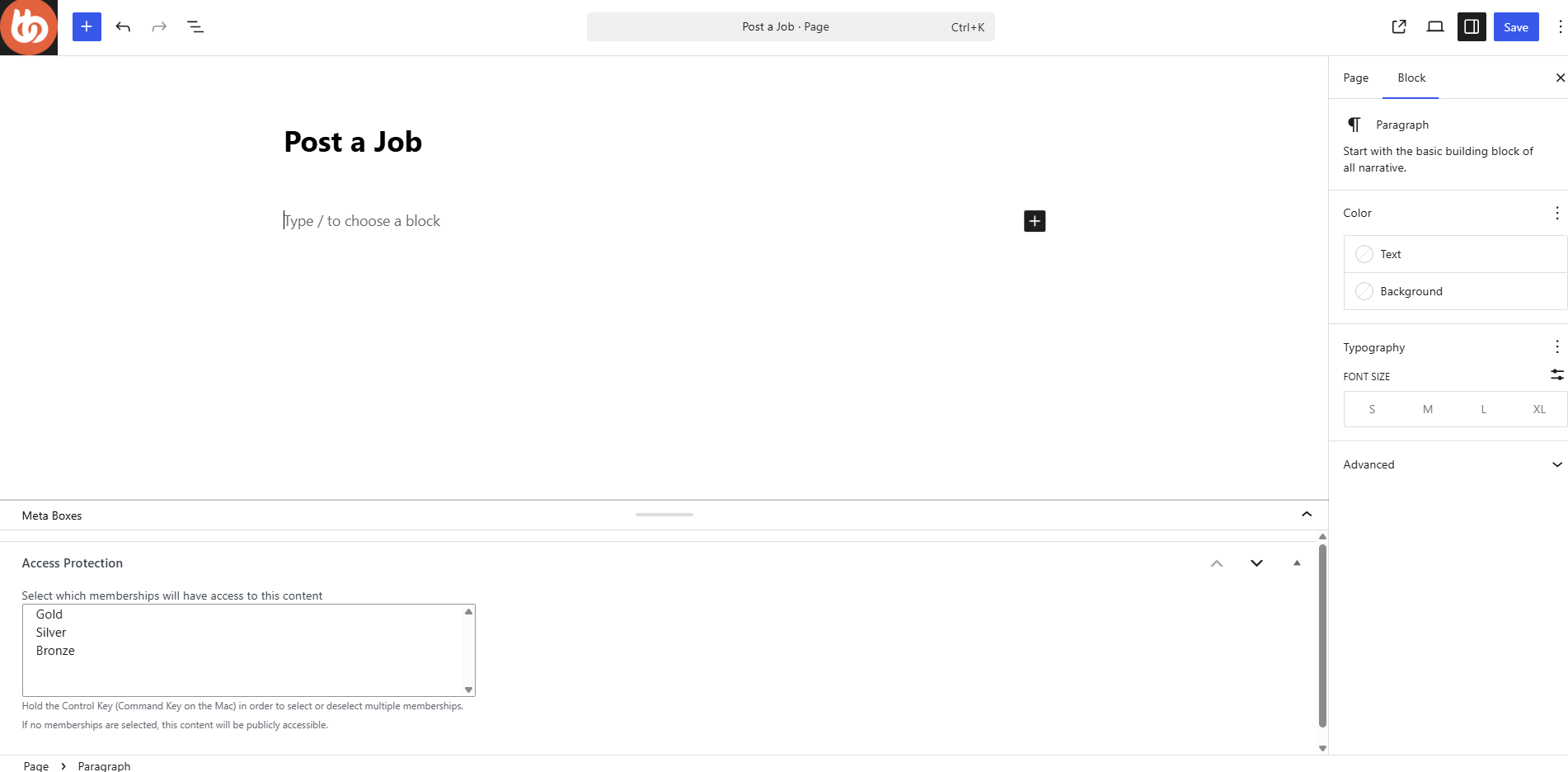 Restrict WordPress Pages with BuddyBoss Membership