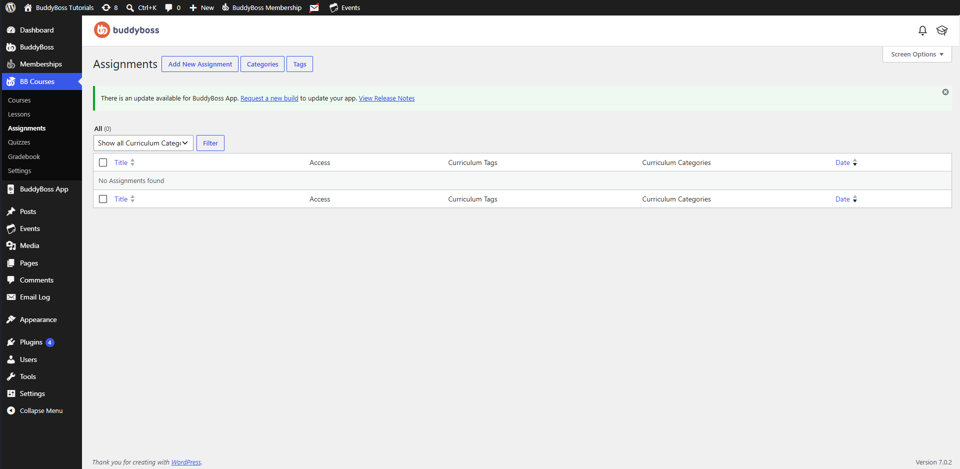 Configure BuddyBoss Course Assignments