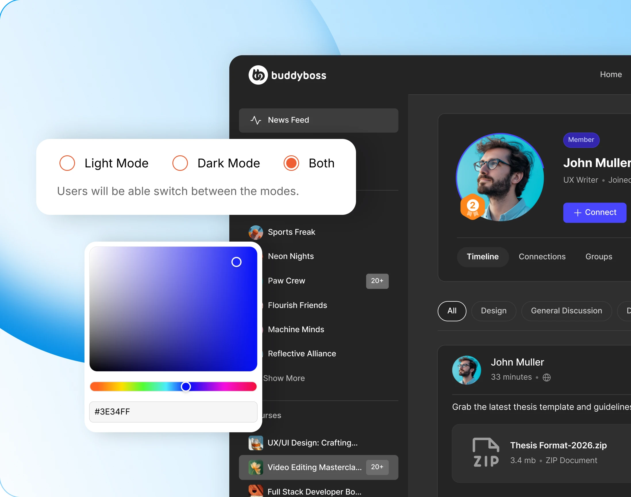The ReadyLaunch Branding tab in light mode and in dark mode