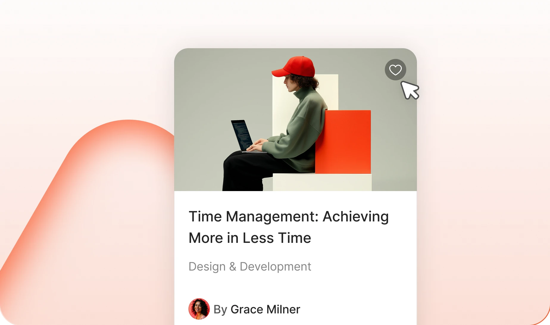 Saving a course to a wishlist from its cover image