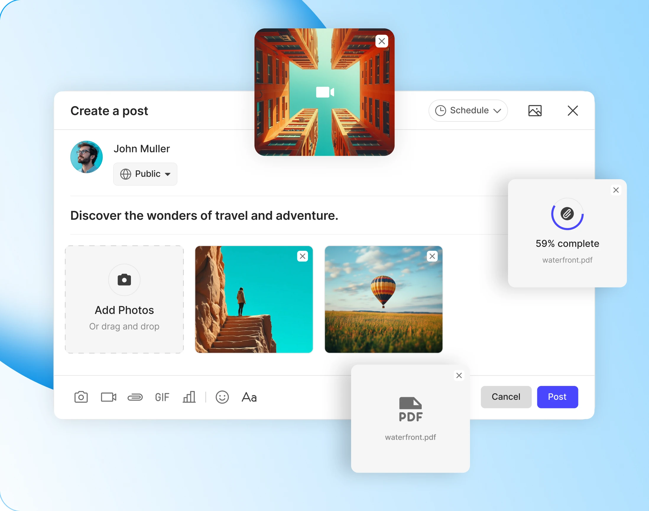 Per role upload permissions for photos videos and documents