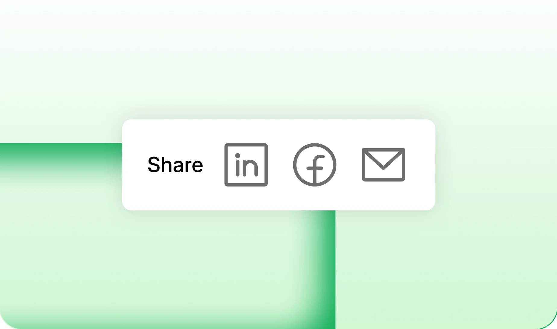 The share buttons that can appear on a blog post