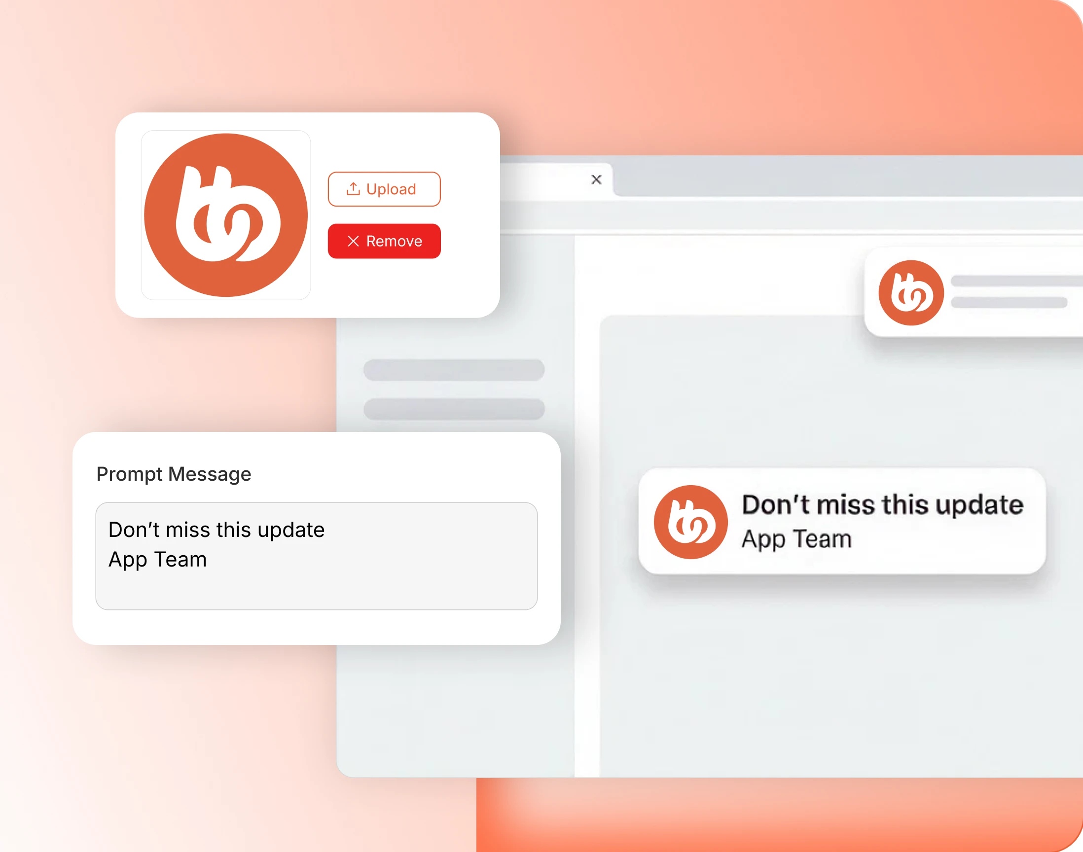 The OneSignal card holding the web push API credentials
